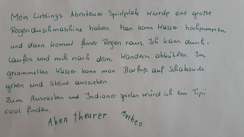 Brief von Kind